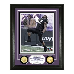 Baltimore Ravens Ray Lewis Highland Mint 2018 Pro Football Hall of Fame Induction Day 13″ x 16″ Bronze Coin Photo Mint