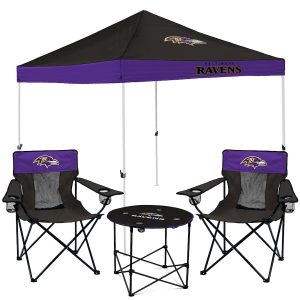 Baltimore Ravens Tailgate Canopy Tent, Table, & Chairs Set
