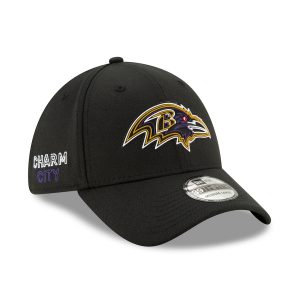 Men’s Baltimore Ravens New Era Black 2020 NFL Draft Official 39THIRTY Flex Hat