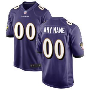 Men’s Baltimore Ravens Nike Purple Custom Game Jersey