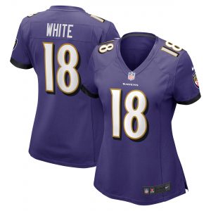 Women’s Baltimore Ravens DeAndrew White Nike Purple Game Jersey