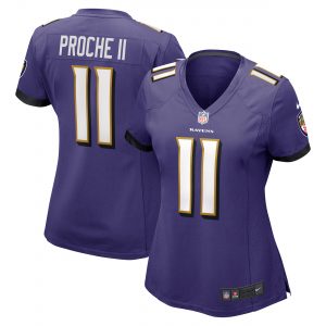 Women’s Baltimore Ravens James Proche II Nike Purple Game Jersey